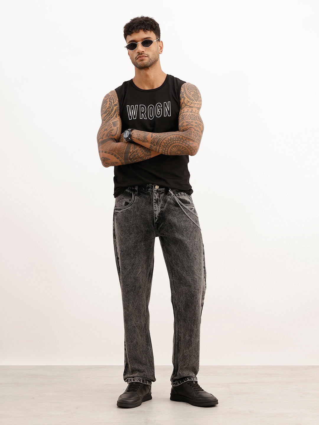 Washed Anti Fit Denim Jeans | Dark Grey