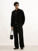Solid Slim Fit Bomber Jacket | Black