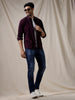 Classic Maroon Solid Cotton Shirt