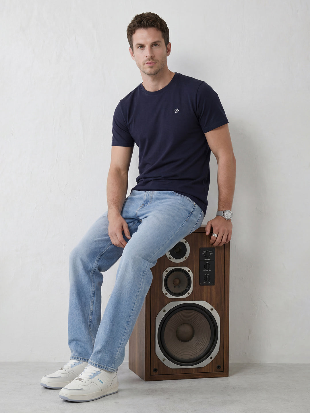 Solid Slim Fit T-Shirt | Navy Blue