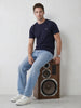 Solid Slim Fit T-Shirt | Navy Blue