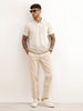 Slim Fit Gradient Printed Polo T-Shirt | Beige