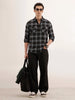 Textured Regular Fit Double Pocket Shirt | Black