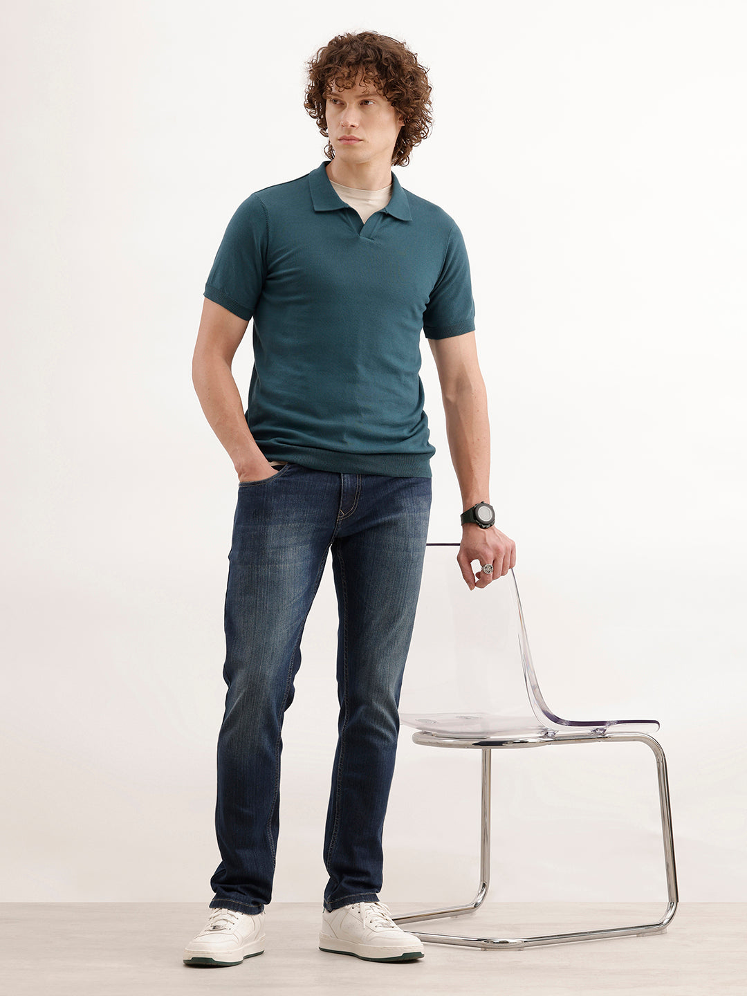 Faded Slim Fit Denim Jeans  | Blue