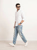 Solid Slim Fit Full Sleeve Shirt | White