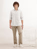 Classic Slim Fit Striped Shirt | Grey
