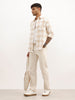 Classic Slim Fit Checkered Shirt | Beige