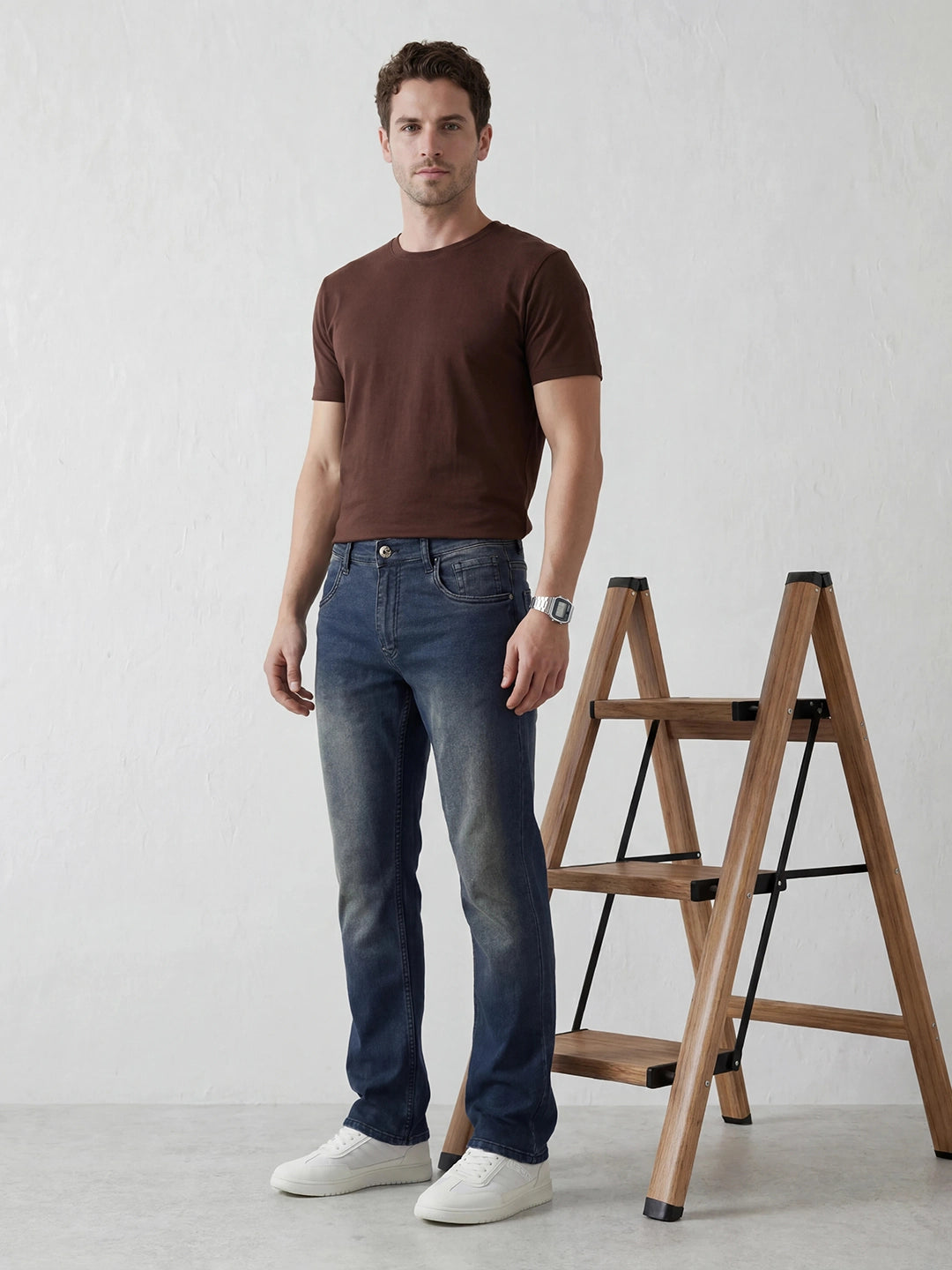 Classic Straight Fit Denim Jeans| Blue