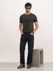 Slim Fit Placement Printed T-Shirt | Olive