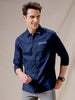 Navy Blue Slim Fit Wrogn Shirt