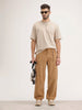 Loose Fit Corduroy Cargo Trouser | Khaki