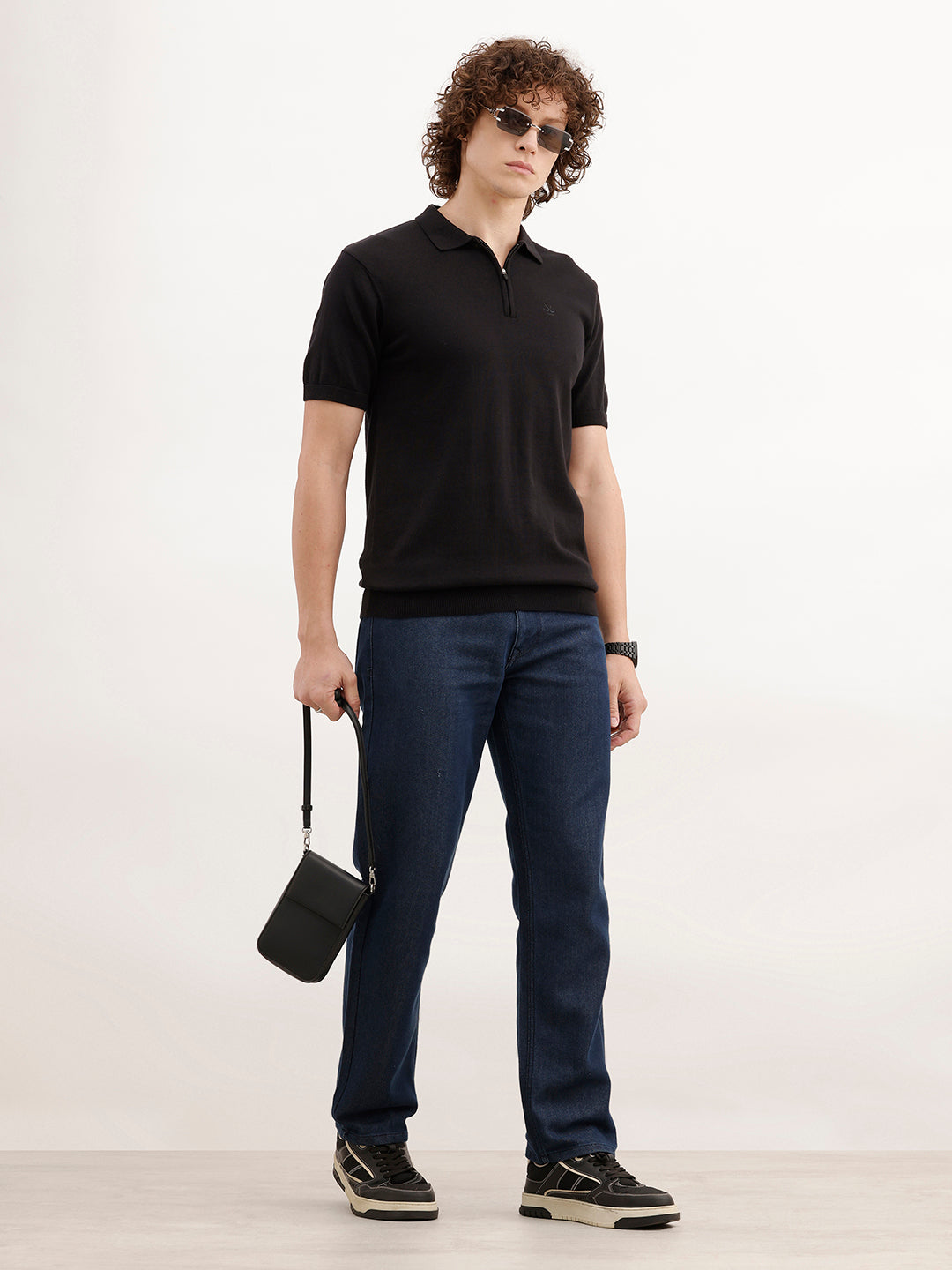 Anti Fit Faded Denim Jeans | Dark Blue