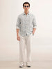 Textured Regular Fit AOP Shirt | Blue