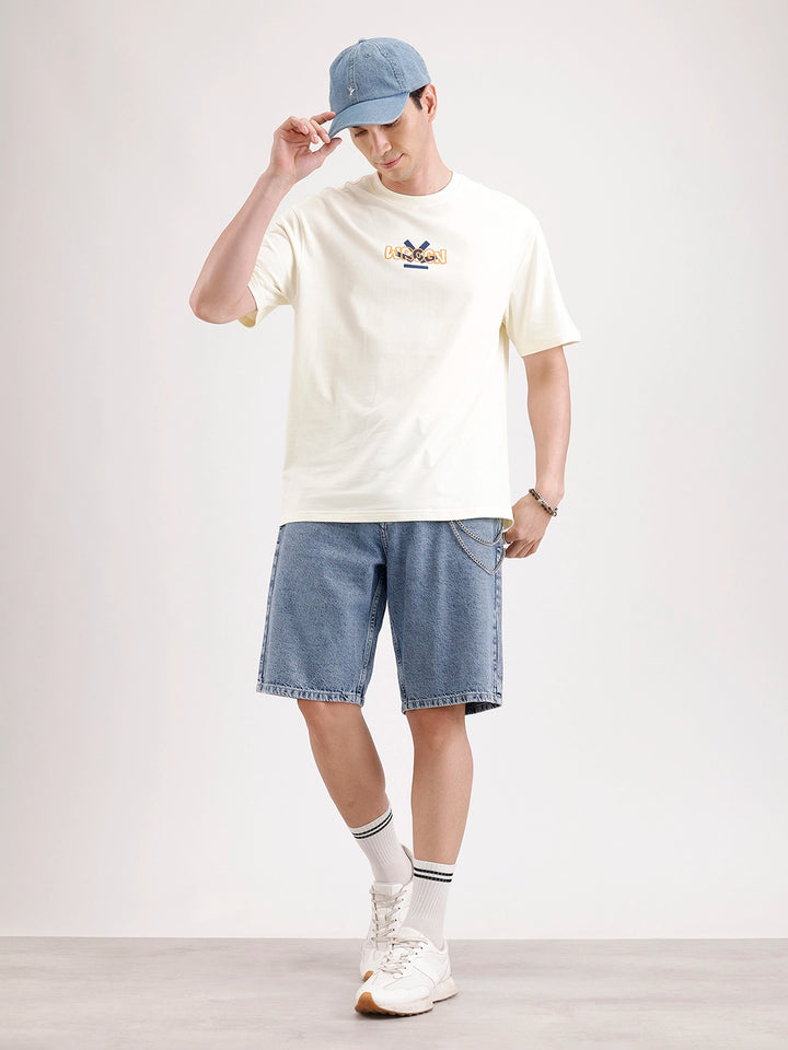 Classic Oversized Back Printed T-Shirt  | Yellow