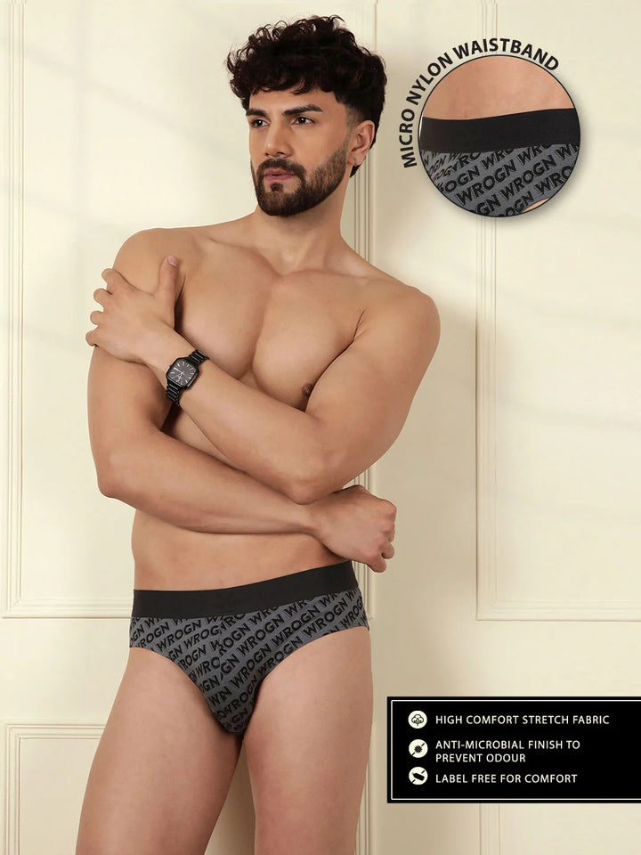 Pure Comfort Solid & Print Pack of 2 Briefs