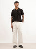 Classic Slim Fit Tipping Collar Polo T-Shirt | Black
