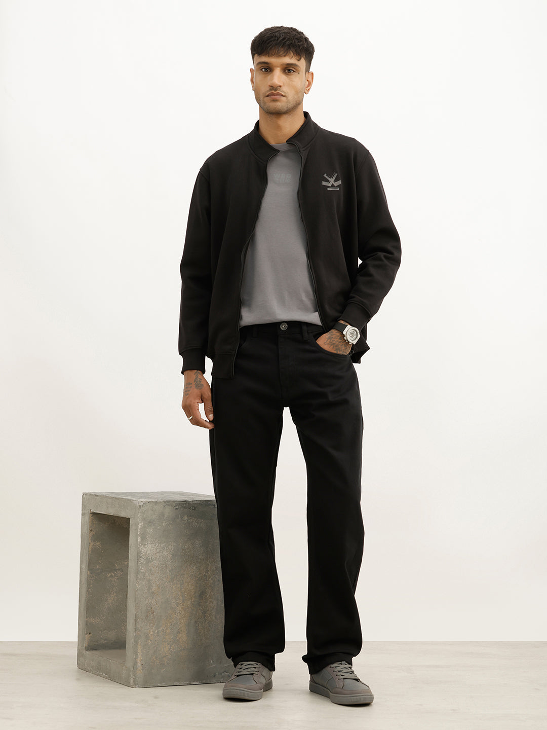 Solid Anti Fit Denim Jeans | Black