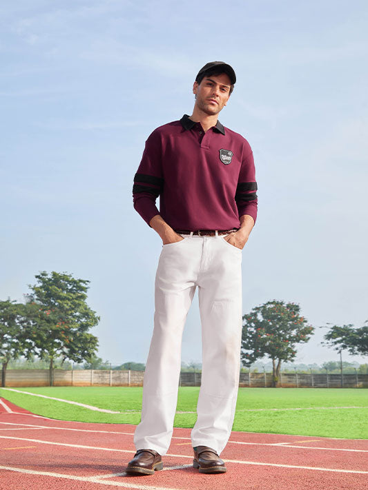 Maroon Varsity Polo T-Shirt