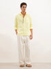 Solid Relaxed Fit Textured Shirt | Yellow