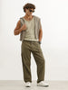 Solid Loose Fit Carpenter Denim | Olive