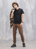 Cotton Stretch Cargo Jogger I Brown