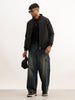 Solid Regular Fit Zipper Puffer Jacket | Black