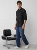 Checkered Slim Fit Full Sleeve Shirt | Black