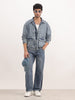 Relaxed Fit Double Pocket Denim Jacket | Blue