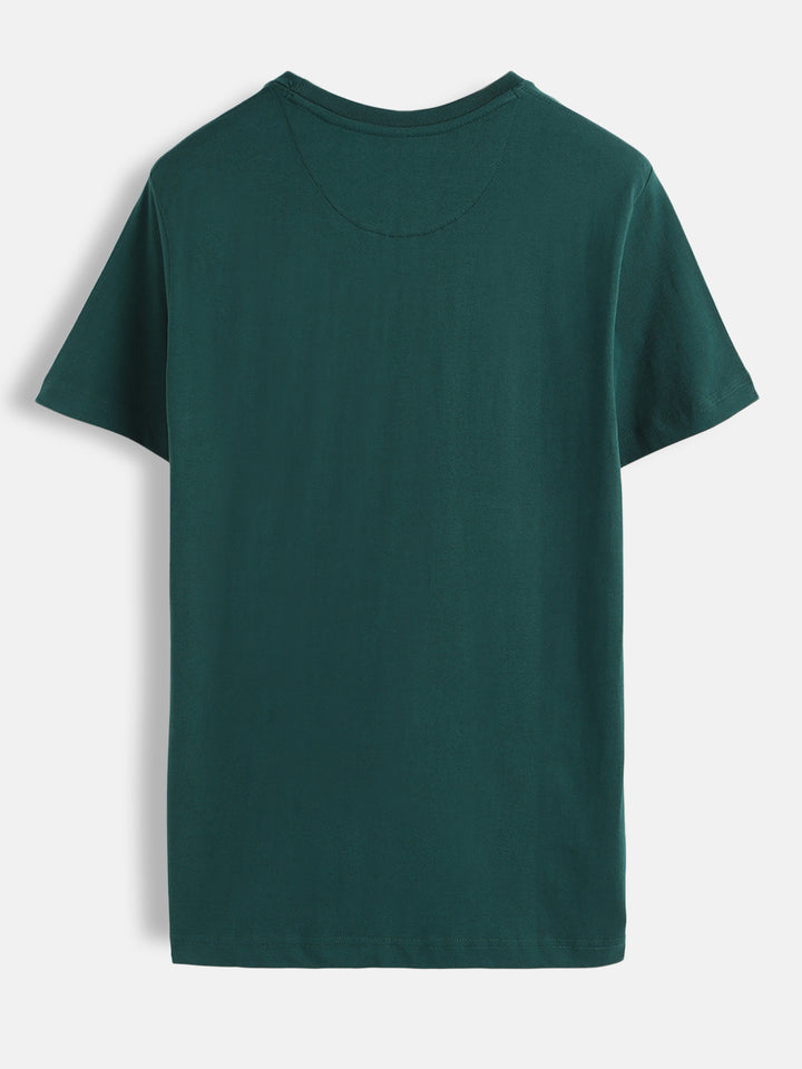 Urban Dark Green Printed T-Shirt