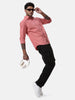 Solid Pink Solid Casual Shirt