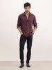 Solid Slim Fit Full Sleeve Shirt | Wine