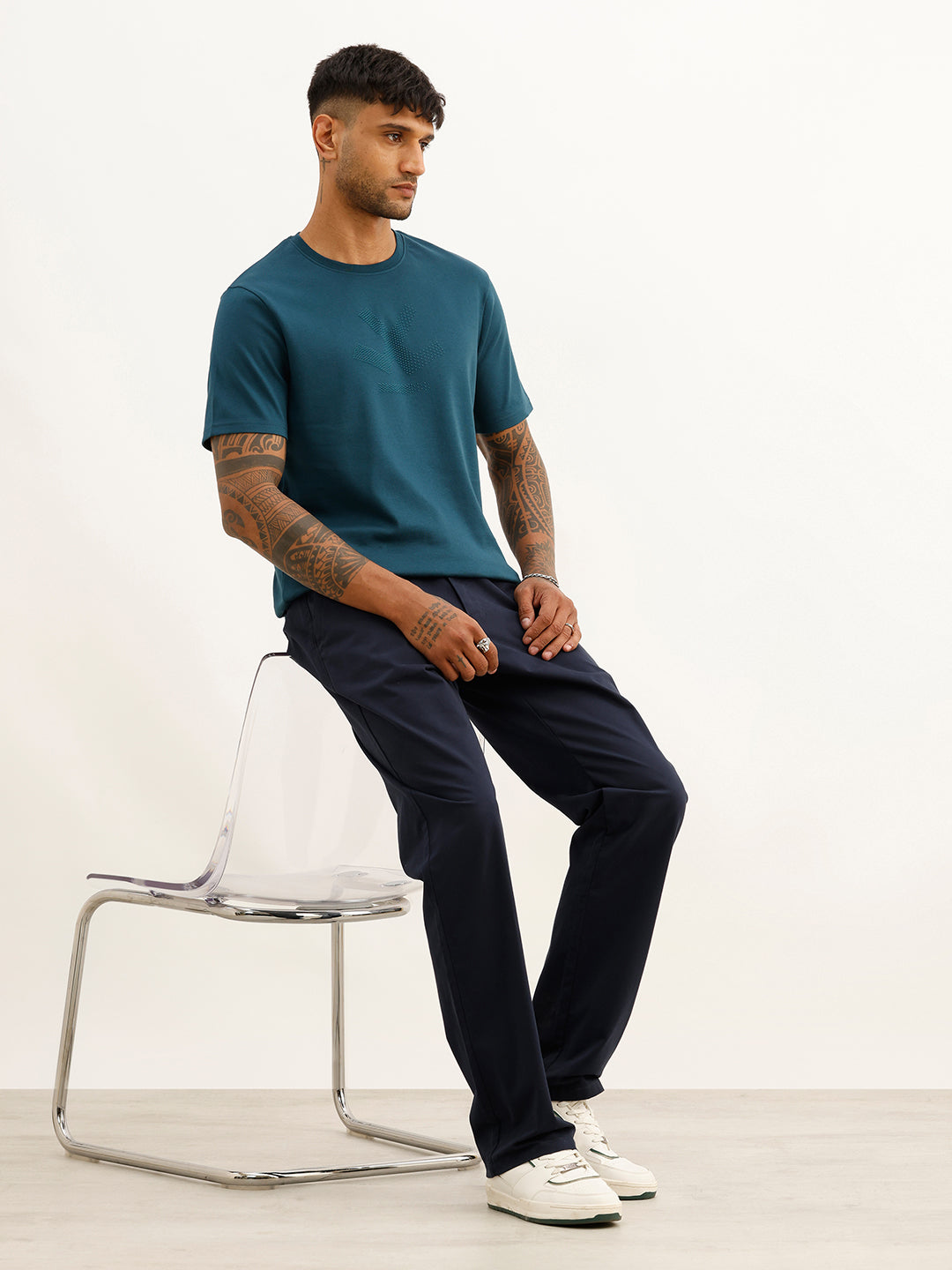 Slim Fit HD Printed T-Shirt | Teal
