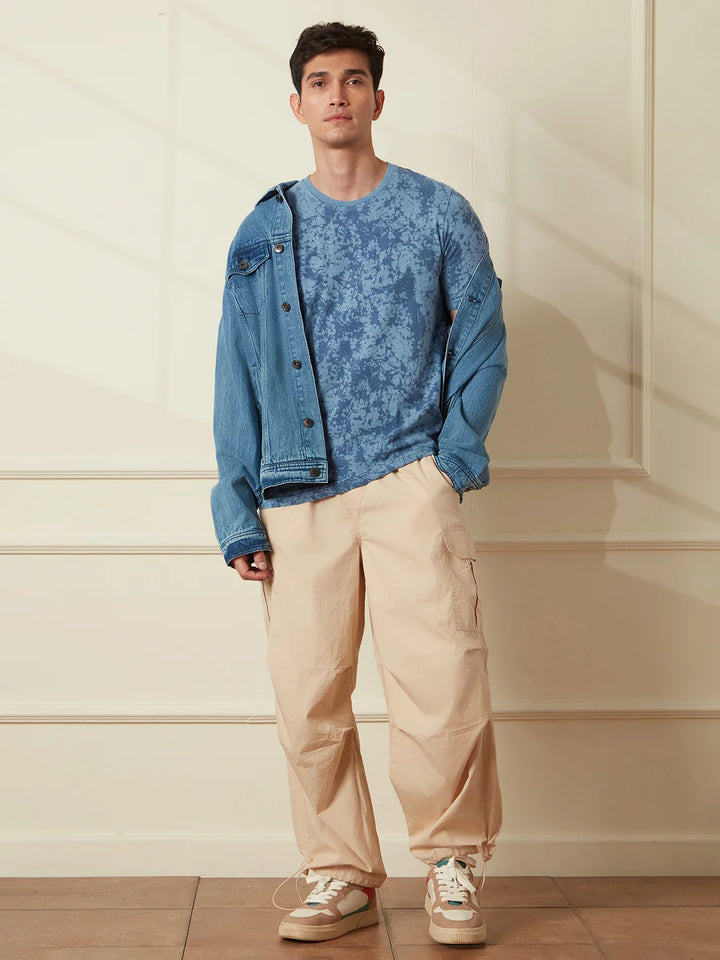 Washed Look AOP T-Shirt | Blue