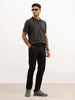 Solid Slim Fit Trouser | Black
