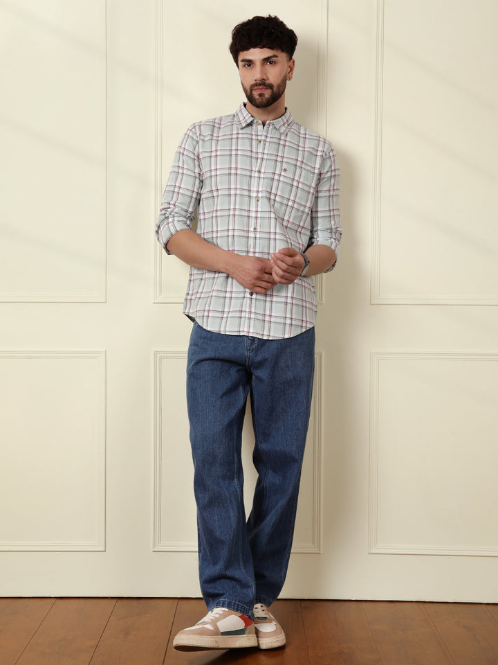 Pastel Checks Summer Shirt | Green