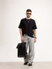 Solid Oversized Textured T-Shirt | Black