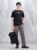 Wrogn Men's Badge Printed Graphic T-Shirt | Black