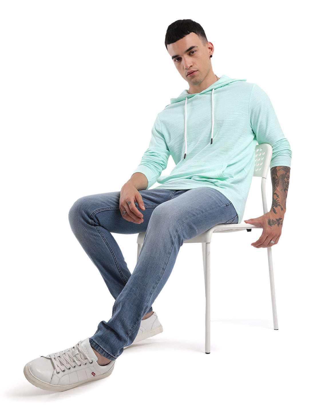 Solid Mint Pullover Hoodie