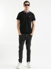 Classic Solid Black Polo T-Shirt