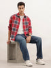 Comfort Fit Checkered Shirt | Red