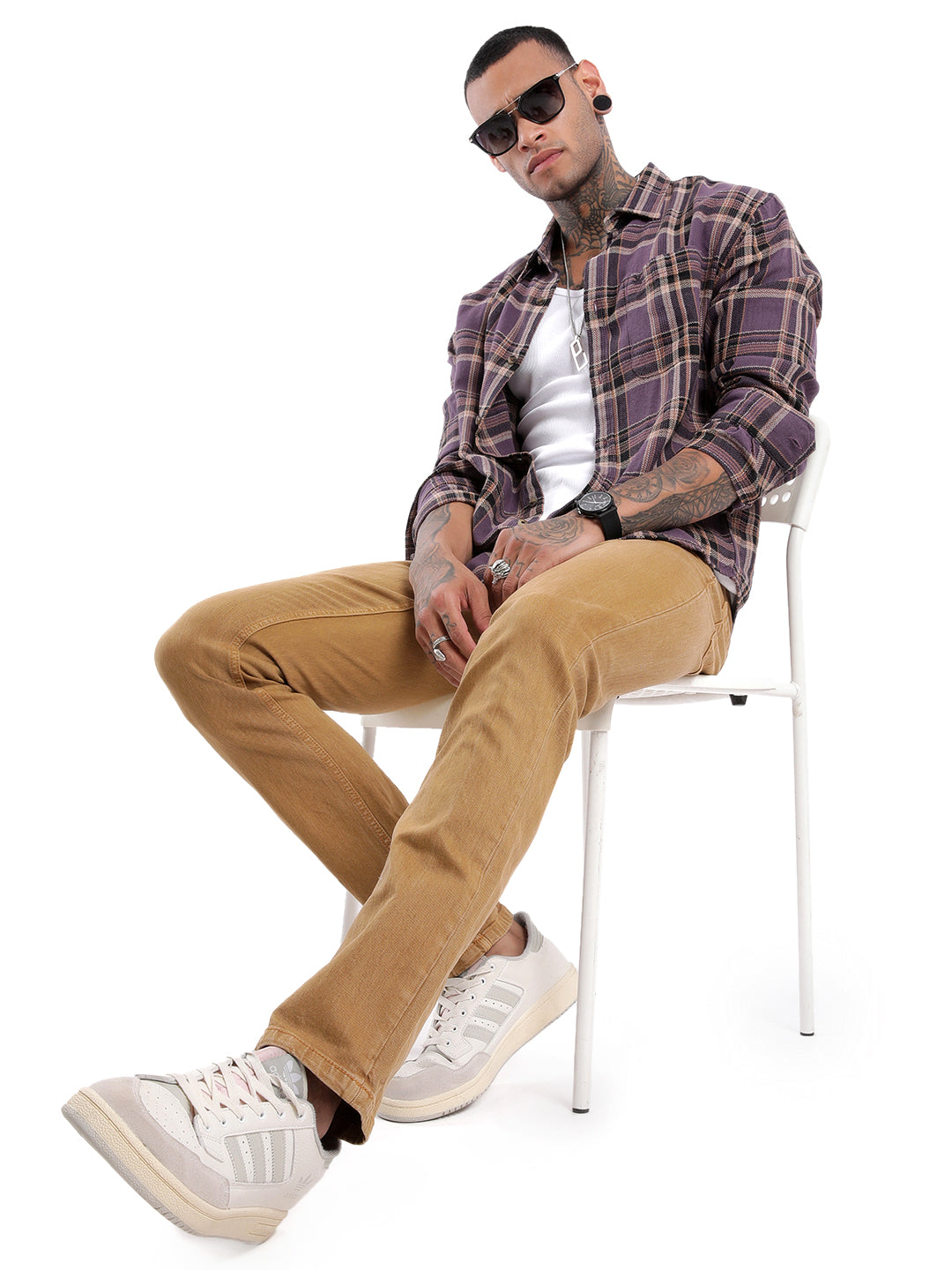 Khaki Slim Fit Denim Jeans