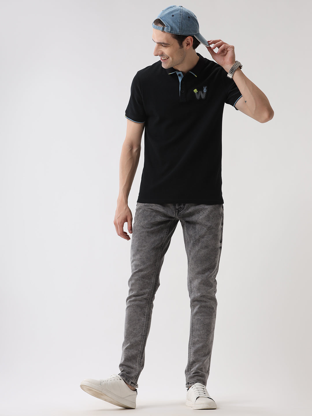 Wrogn Vibes Solid Polo T-Shirt