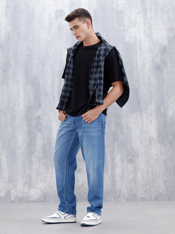 Men's Anti Fit Mid Wash Jeans | Med Stone