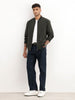 Solid Regular Fit Zipper Jacket | Olive