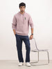 Comfort Fit Embroidered Patch Hooded Sweatshirt | Pink