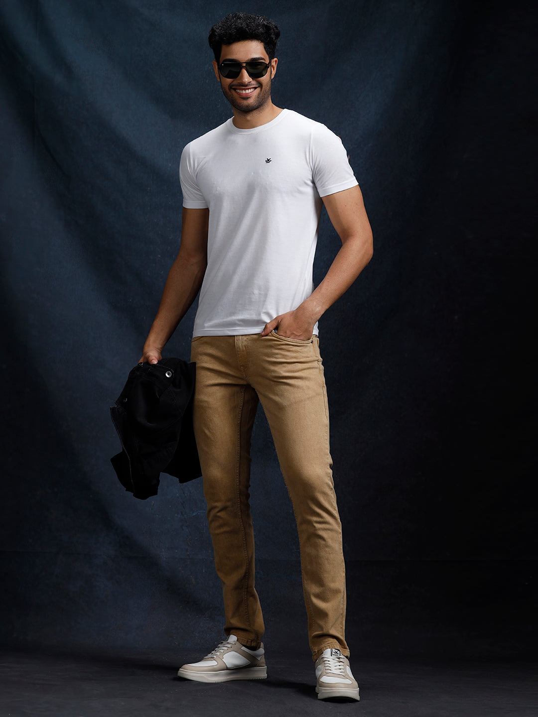 Solid Brown Casual Jeans