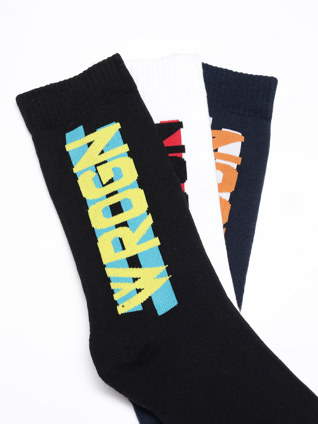 Pack of 3 Printed Wrogn Socks