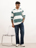 Comfort Fit Full Sleeve Striped Polo T-Shirt | Off White