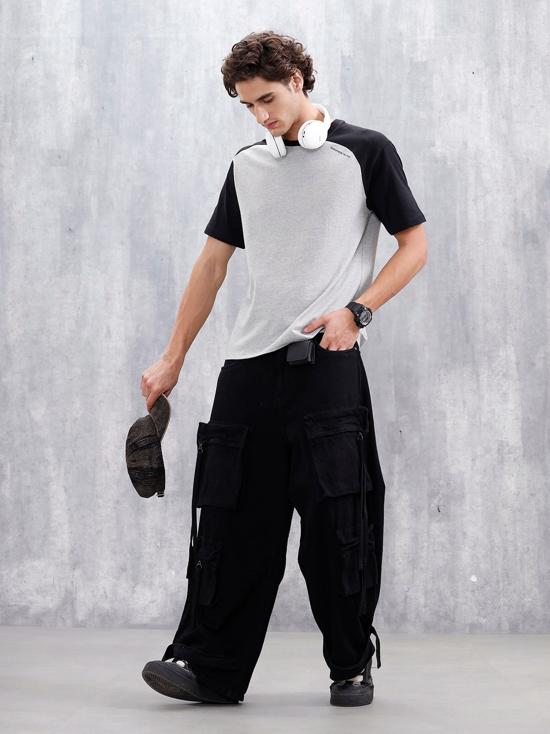 Comfort Fit Men's Colorblocked Tshirt | Grey