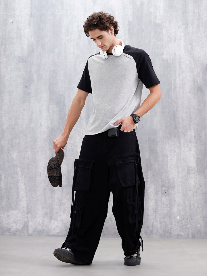 Comfort Fit Men's Colorblocked Tshirt | Grey